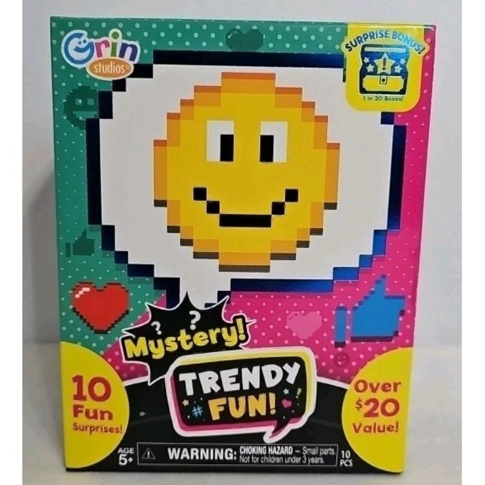 Grin‎ Studios Trendy Fun! Mystery Box 10 Fun Surprises NEW